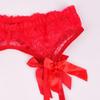 Ultra-Thin Transparent Lace Bow Garter Belt with Stocking Suspenders - Sexy Japanese Style Lingerie