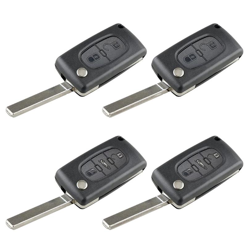 Plastic Key Fob Cover Case Replacement 2/3 Button Shell for C4 C5 2005-2011 Vehicles Comfort Grip Easy Installation
