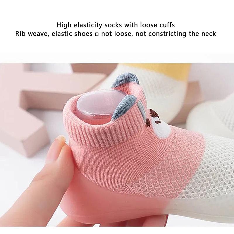 Suefunskry Baby Sock Shoes Toddler Cartoon Soft Rubber Sole Non Slip Indoor Floor Slipper for Infant First Walking Trainers Shoe