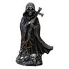 Grim Reaper Statue Halloween Black Horror Robe Sculpture Gothic Resin Santa Muerte Figurine for Halloween Indoor Bookshelf Desk Decor