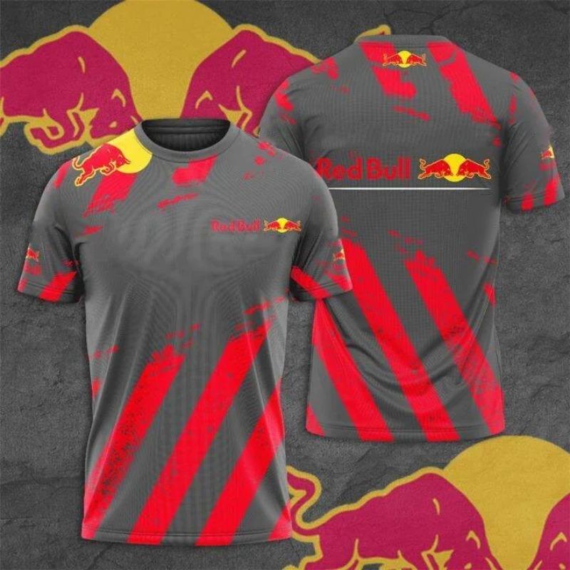 Sommer neuestes Red Bull Herren T-Shirt Mode Racing T-Shirt Red Bull 3D-Druck Kinder T-Shirt Street Fashion Red Bull