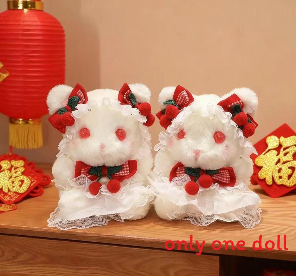 Plush Rabbit Cat Toy With Pp Cotton Filling For Girls Birthday Gift And Home Decor