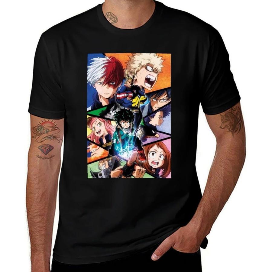 

Hokiis Mens T-Shirt My Hero Academia T-Shirt Summer Casual Short Crew Short Sleeves Top XXXXXL різнокольоровий