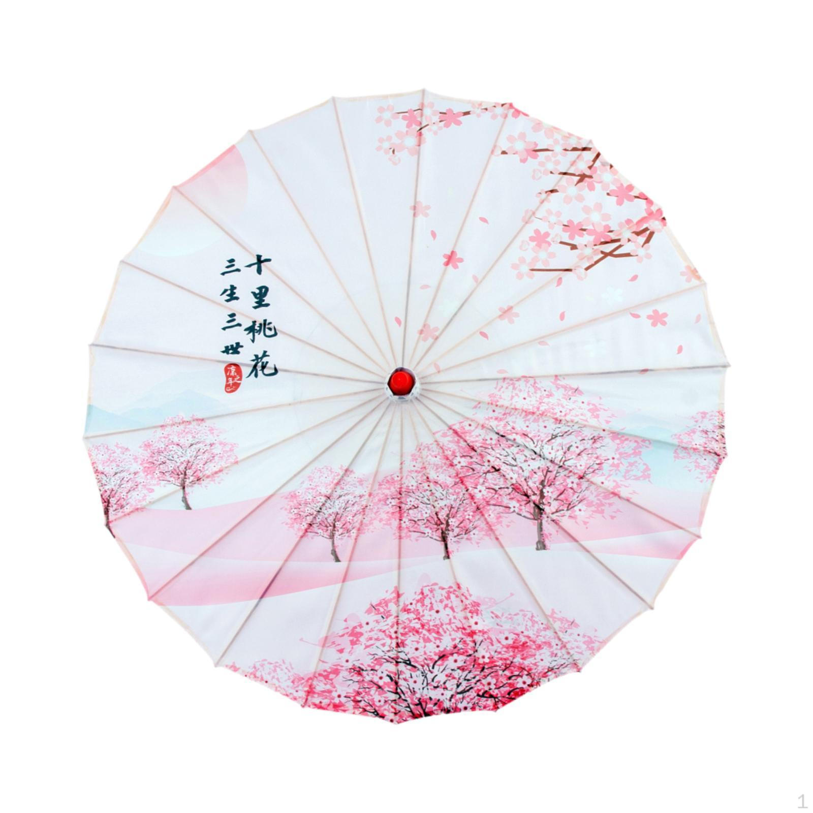 

Китайский зонтик из промасленной бумаги с цветочным узором, японский для вечеринок и косплея Style A