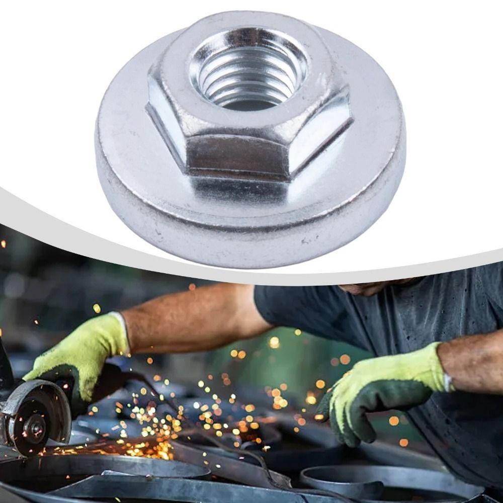 

Quick Change Angle Grinder Pressure Plate Tough Hexagon Flange Nut DIY Supply Style 1
