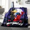 Miraculous Ladybug Print Flannel Blanket High Quality Warm Comfortable Cover for All Seasons Perfect for Gifts Home Decor
