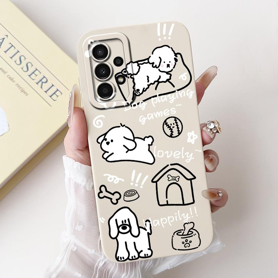 For Samsung Galaxy A33 5G Case SM-A336B Cute Panda Rabbit Camera protection Soft Silicone Back Cover For Samsung A53 A73 5G Capa