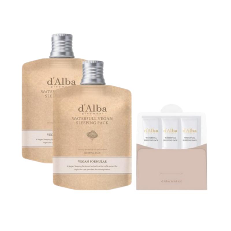 d'Alba Waterful Sleeping Pack 60ml X2 + Kit 4ml X3