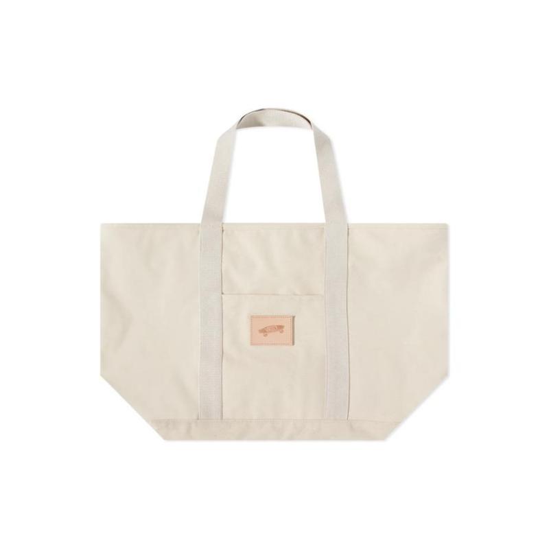 Vans Cotton Tote Bag Shopping Bag Shoulder Bag Handbag Regular Unisex Ecru Vans VN0A7SO97VJ