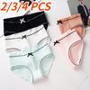 2/3/4PCS Women's Underwear Cotton Panty Sexy Panties Female Underpants Solid Color Panty Intimates Women Lingerie M-XL