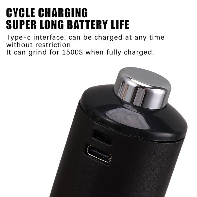 Macina Pepe e Sale Elettrico Automatico a Batteria con Luce LED Macina Spezie a Granulometria Regolabile Strumento da Cucina