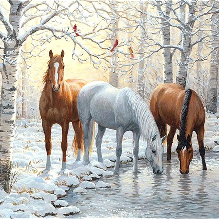 

5D Diy полный круглый набор для алмазной живописи животное единорог узор вышивка крестом тигр мозаика алмазная вышивка украшение для дома