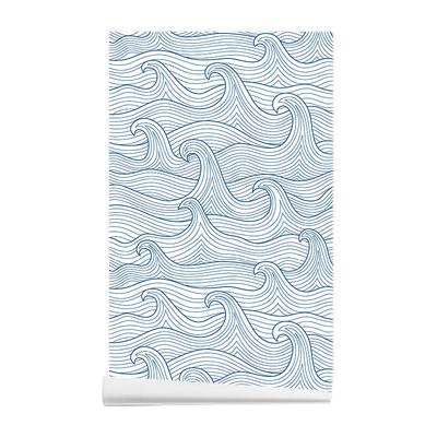 Thickened Wave Pattern DIY Self-Adhesive Stickers Environmentally Friendly PVC Waterproof and Oil-Proof Home Decoration Wall Renovation Wallpaper