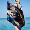 Panda In Floral Paradise Beach Towel, Super Soft Microfiber, Gift for Her/Him, Birthday, for Pool, Beach, Travel, Home Decor Fan gifts