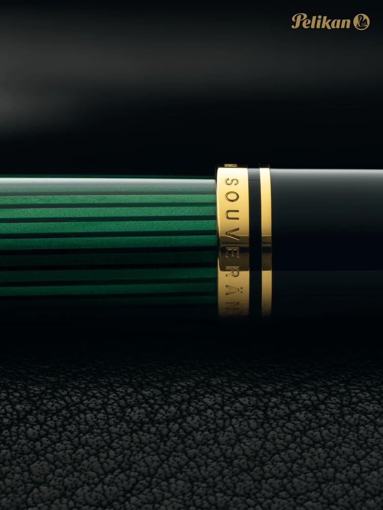 Pelikan Souveran Fountain Pen Broad Green Stripe M1000