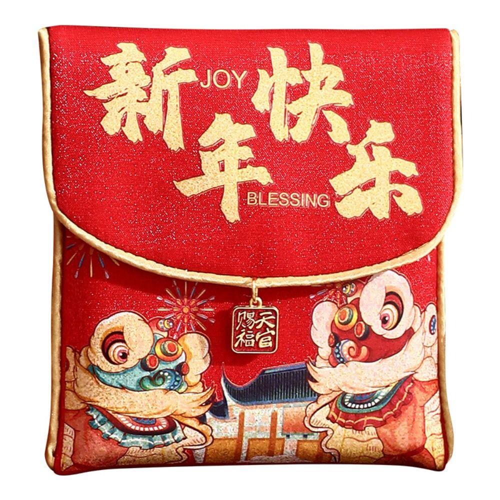 Traditional New Year Red Envelopes Blessing Red Pocket Chinese Lucky Money Bag Celebration Party