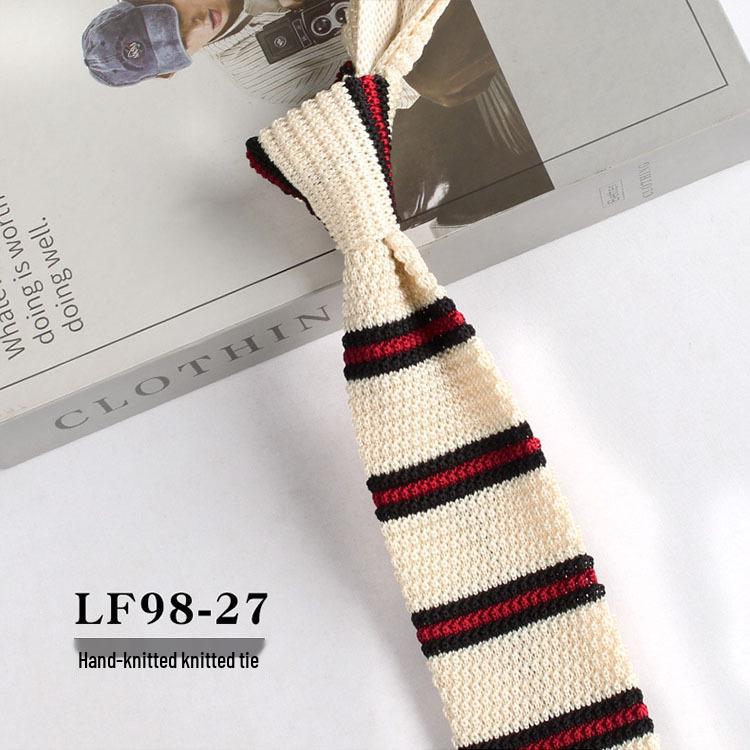 Stylish British Casual Slim Fit Knit Wool Tie, Unisex, 6cm Width.
