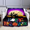 "Haunted Castle Halloween Design" Patterned Flannel Blanket Perfect for the Bedroom Living Room, Sofa, or a Little Nap