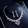 Bridal Rhinestone Necklace & Earrings Set - Evening Wedding Jewelry Accessories
