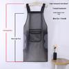 Waterproof Oil-Proof Semi-Transparent TPU Cooking Apron for Adults - Soft Leather, Hand Wiping, and Extended Coverage for Dishwashing.