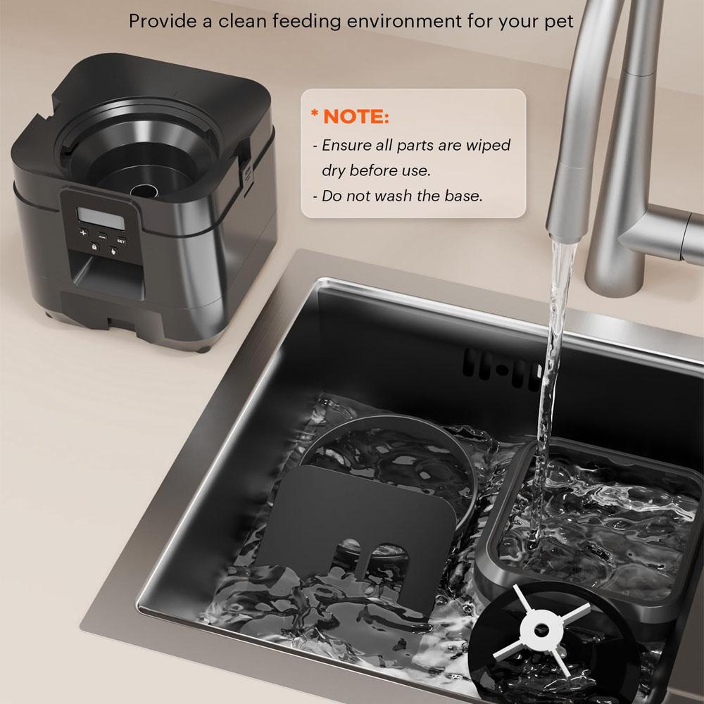 Smart Pet Feeder Automatischer Katzenfutterautomat für Hunde, Slow Food-Maschine mit zeitgesteuerter quantitativer automatischer Katzenfutterzufuhr, Katzen- und Hundenapf