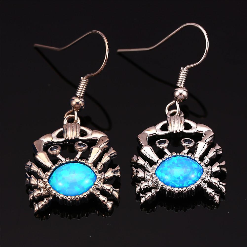 

Blue Little Crab Earhook Earrings Elegant Earrings Animal Earrings