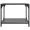Coffee Tables with Glass Top 2 pcs Black 50x50x40 cm Steel