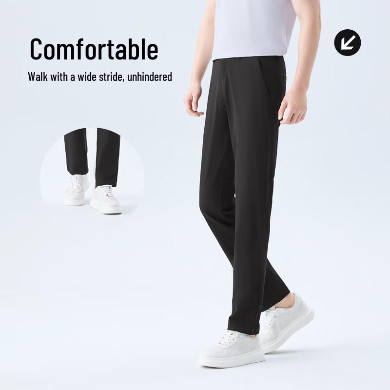 Septwolves Men's Silk Modal Blend Casual Trousers