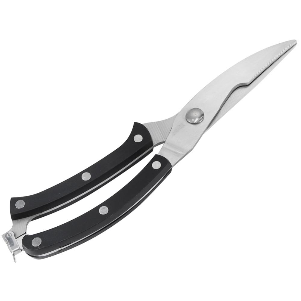 Stainless Steel Plastic Kitchen Scissors Non-Slip Handle Food Shears Poultry Fish Chicken Meat