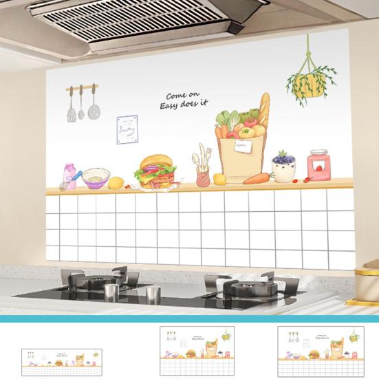 Yousheng Oil Proof Wall Stickers Kitchen Backsplash Wall Protector Waterproof Heat Resistant Static Sticker for Kitchen Dining Room Countertop