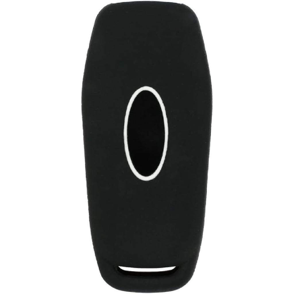 SEGADEN Silicone Cover Protector Case Holder Skin Jacket Compatible with Ford Mustang Fusion Explorer F-150 Edge 4 Button Smart Remote Key Fob CV2716