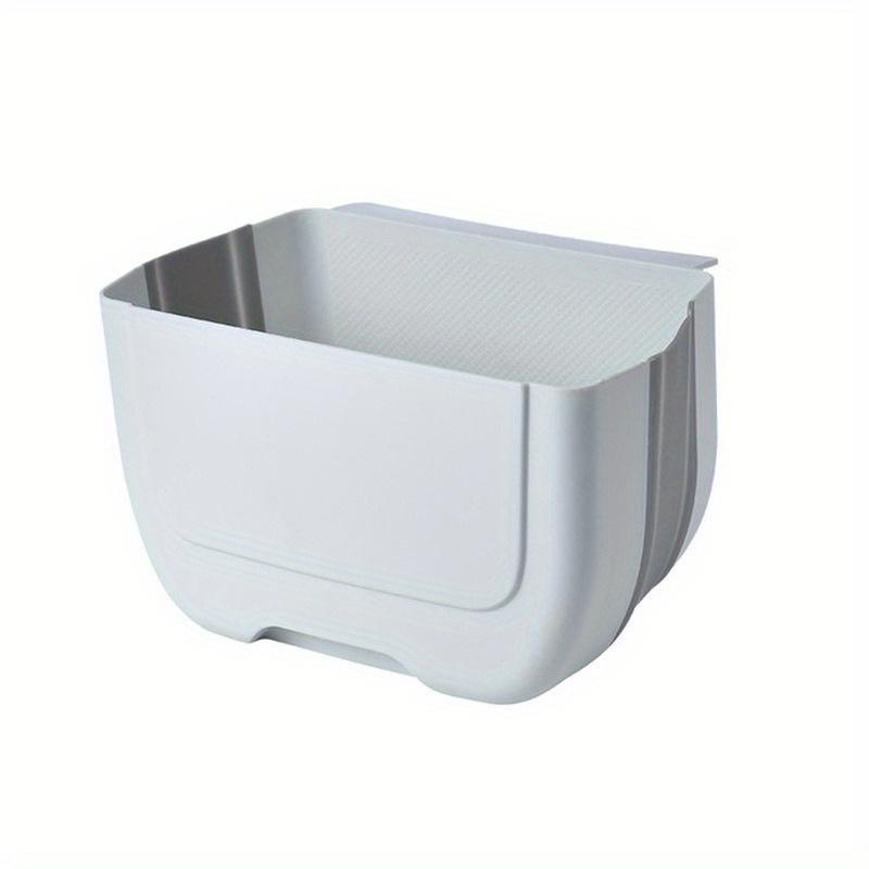 1pcs New Kitchen Wall-mounted Foldable Trash Can Household Plastic Hanging Debris Storage Barrel Multi-function Cabinet Door Hanging Type