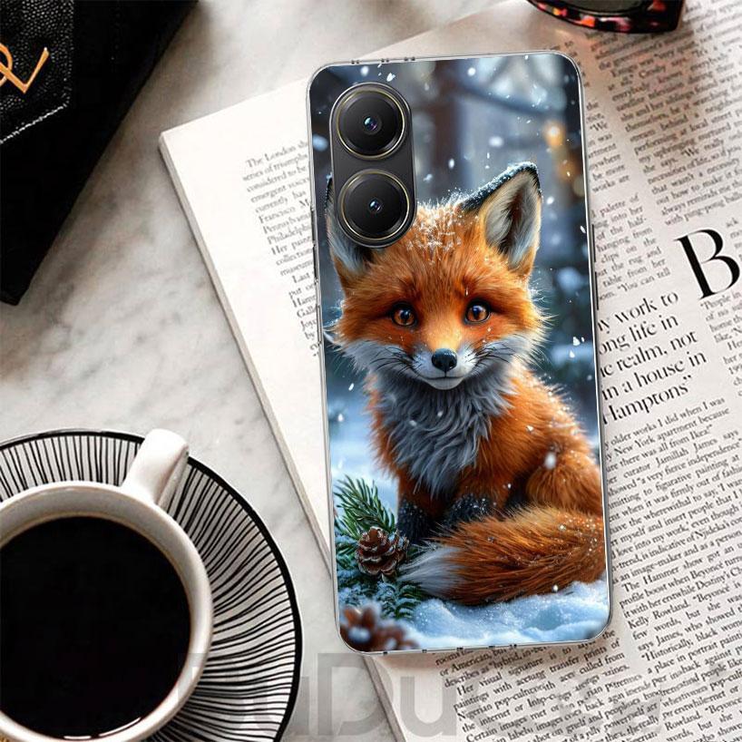 Animal Fox Cover For Xiaomi Poco X7 X6 X5 Pro X3 Nfc F7 Ultra Phone Case F6 F5 X4 F4 Gt F3 M6 M5S M4 M3 Print Shell Poco X7 X6 X