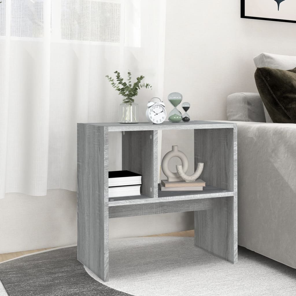 Side Table Gray Sonoma 50x30x50 Cm Particleboard