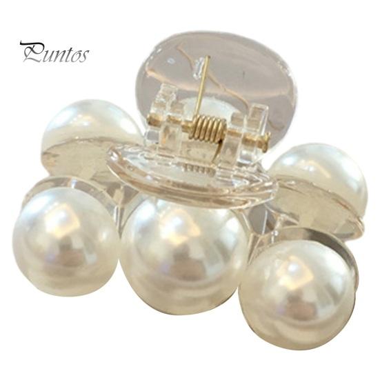 Faux Pearl Hair Claw Clips Sweet Elegant Stylish Bathing Use Eco-friendly Hair Accessories for Women Girls