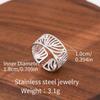 Stainless Steel Adjustable Open Ring - Colorfast Titanium Jewelry