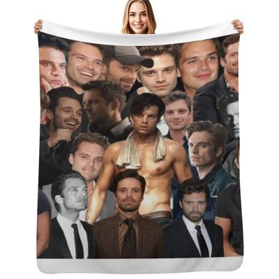 Sebastian Stan koláždeka měkká teplá deka dárek pro prarodiče