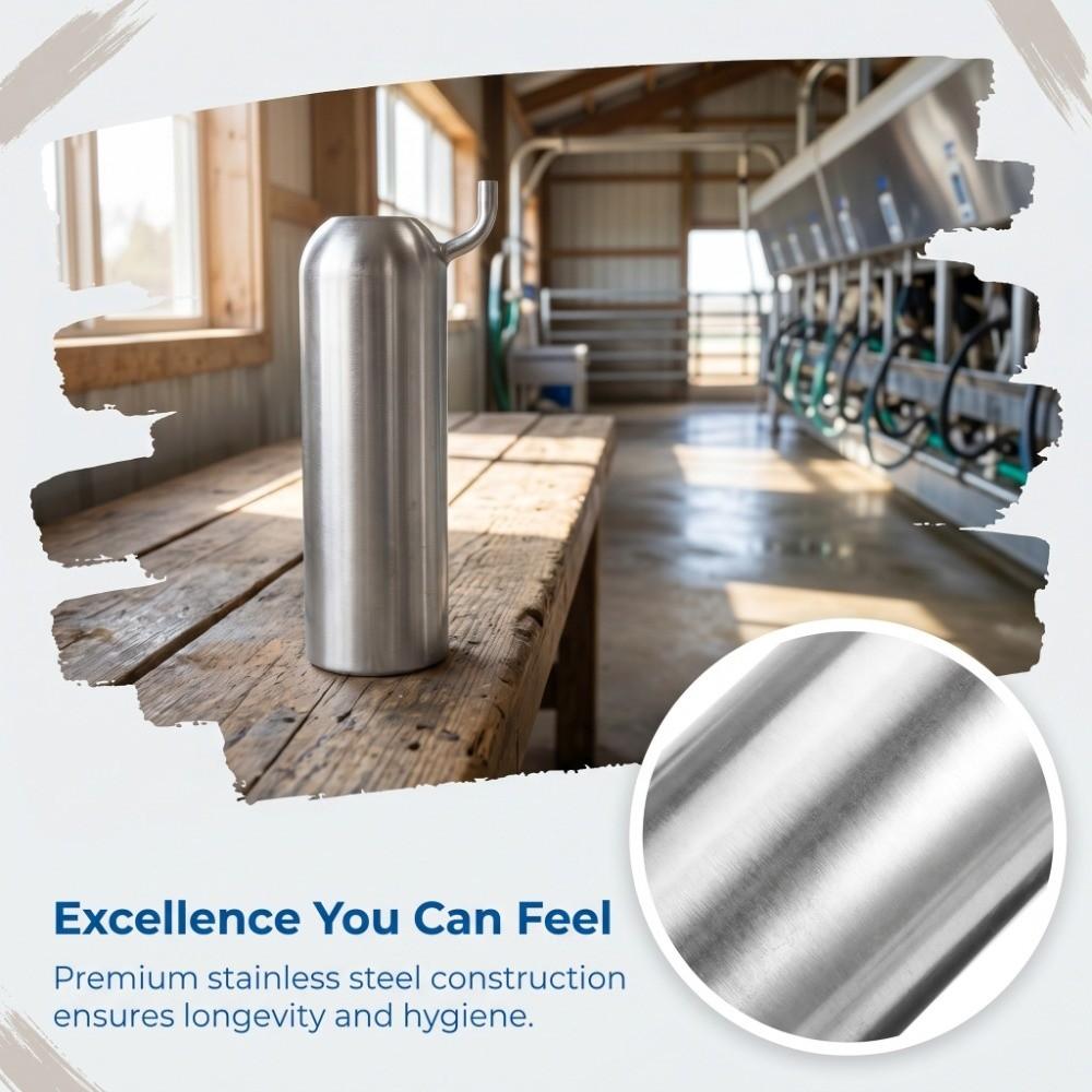 Silver Milk Teat Cup Stainless Steel Milking Machine Accessory Milker Parts  Dairy Cattle