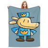 Throw Blanket Dog Man Dogman And Friend Micro Fleece Blanket Four Sizes Cartoon Portable Suitable For Sofa AntiPilling Blanket