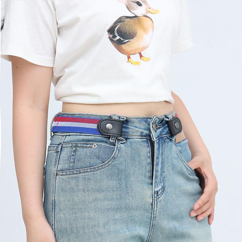 Lazy Belt Invisible and Traceless Belt for Men and Women Elastic Elastic Students Military Training Jeans Belt Waistband Closure Tool