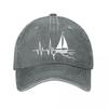 Vintage Baseball Cap Sailboat ECG Casual  New Vintage Washed Cotton Baseball Cap Parent Kids Sun Hats