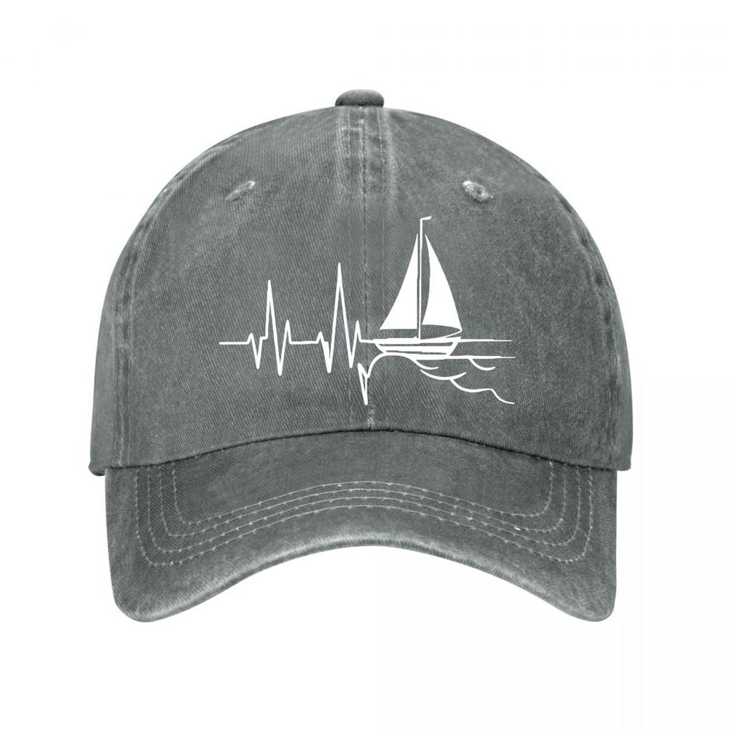 Vintage Baseball Cap Sailboat ECG Casual  New Vintage Washed Cotton Baseball Cap Parent Kids Sun Hats