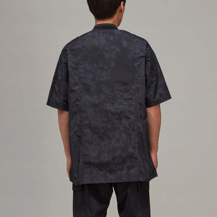 Y-3 FW22 Loose Fit Letter Digital Logo Embroidered Straight Cut Short Sleeve T-Shirt Men Tops Black HN1975