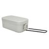 Camping Bento Box Tin Aluminum Alloy Camping Lunch Box Container with Foldable Handle for Outdoor Camping Hiking Backpacking Traveling