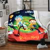 1 szt. Koc Rick i Morty Lekki Flanelowy Kocyk Na Sofę, Łóżko, Podróż, Salon, Biuro, Kanapę, Krzesło I Łóżko