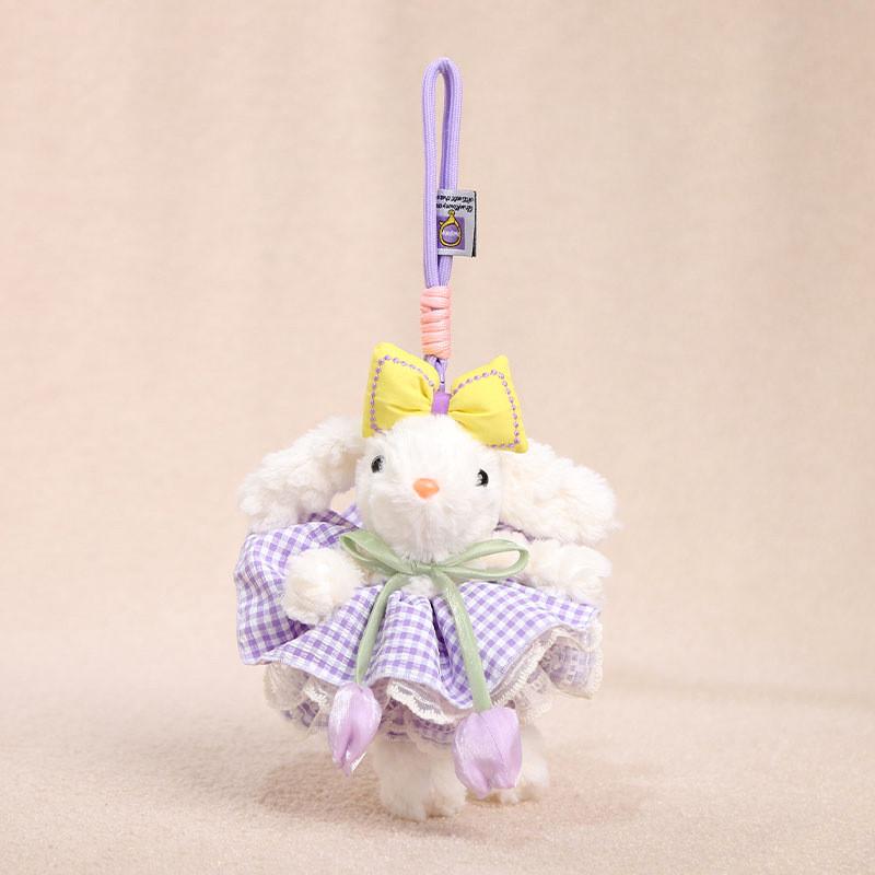 Plush Bunny Keychain With Tulip Dress For Kids And Adults