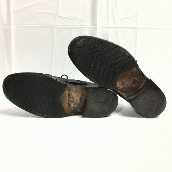 JOHN BROMMEL'S Made in Italy Vintage Wingtip Business Shoes Black size 8 26.5-27.0 Men's(USED)