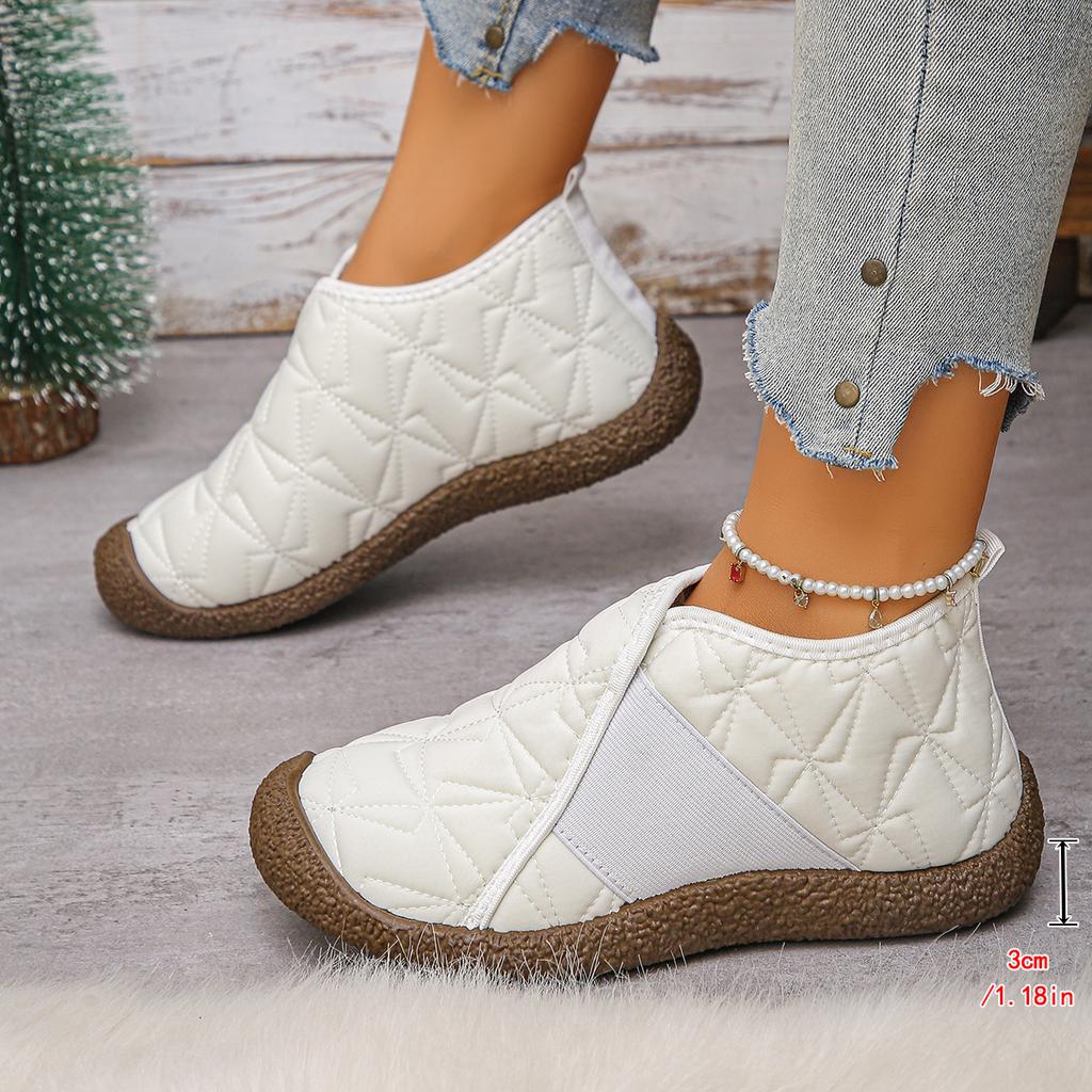 Women's high-top cotton shoes, soft-soled, anti-slip, fleece, thickened, lightweight, one-foot casual and warm cotton boots