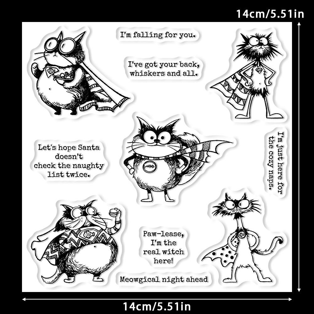 

Superman Kitten Silicone Stamp & Embossing Die Set for Handmade Cards