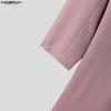 INCERUN Men Turn-down Collar Long Sleeve Irregular High Low Splits Ruffled Thin Blazer Coats